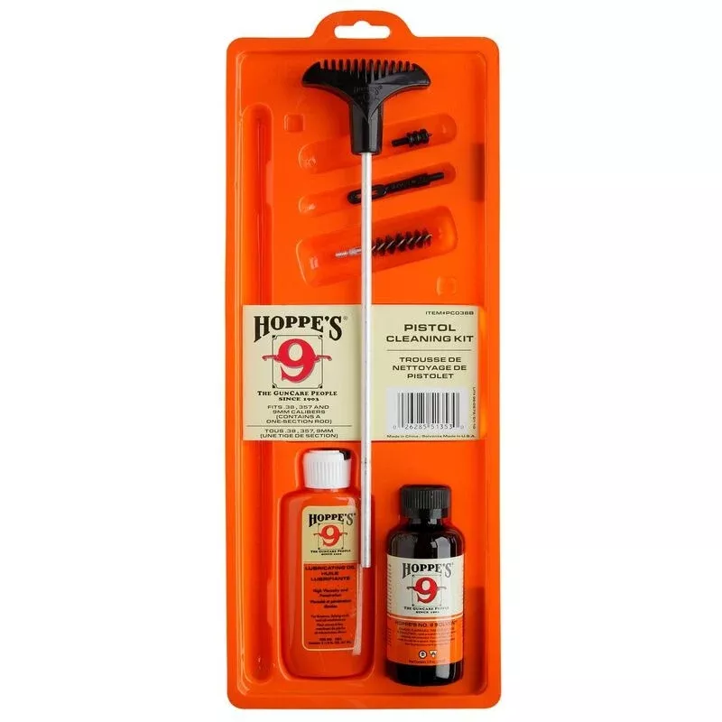 .38, .357, 9mm Pistol Cleaning Kit with Aluminum Rod
