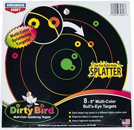 Dirty Bird Multi Color 8" Bull`s Eye 8 Pack